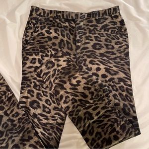 Super Skinny Gold Leopard Slack